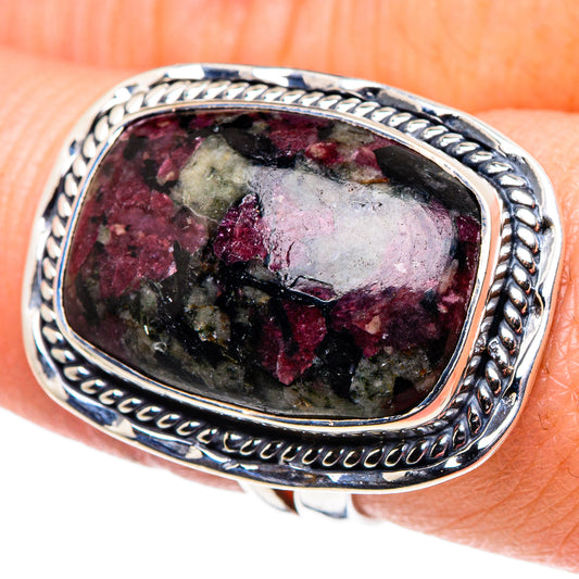 Russian Eudialyte Rings handcrafted by Ana Silver Co - RING92644