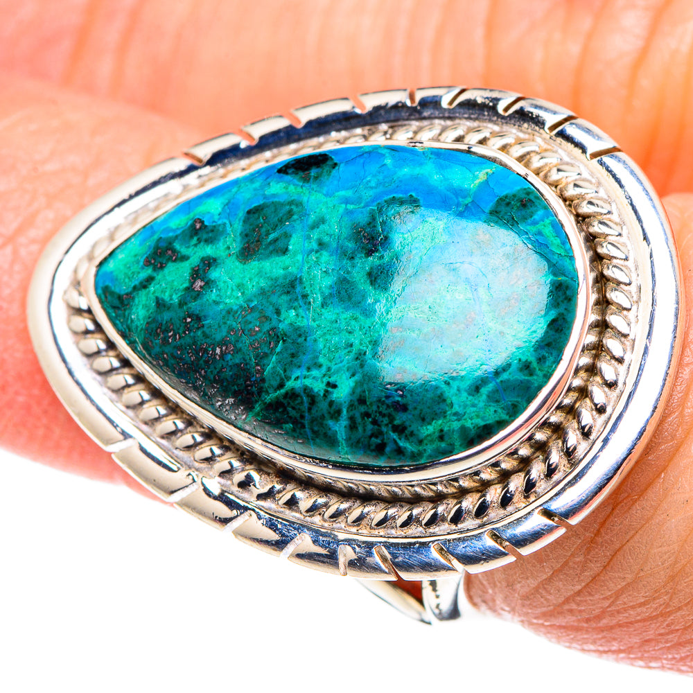 Chrysocolla Rings handcrafted by Ana Silver Co - RING92653