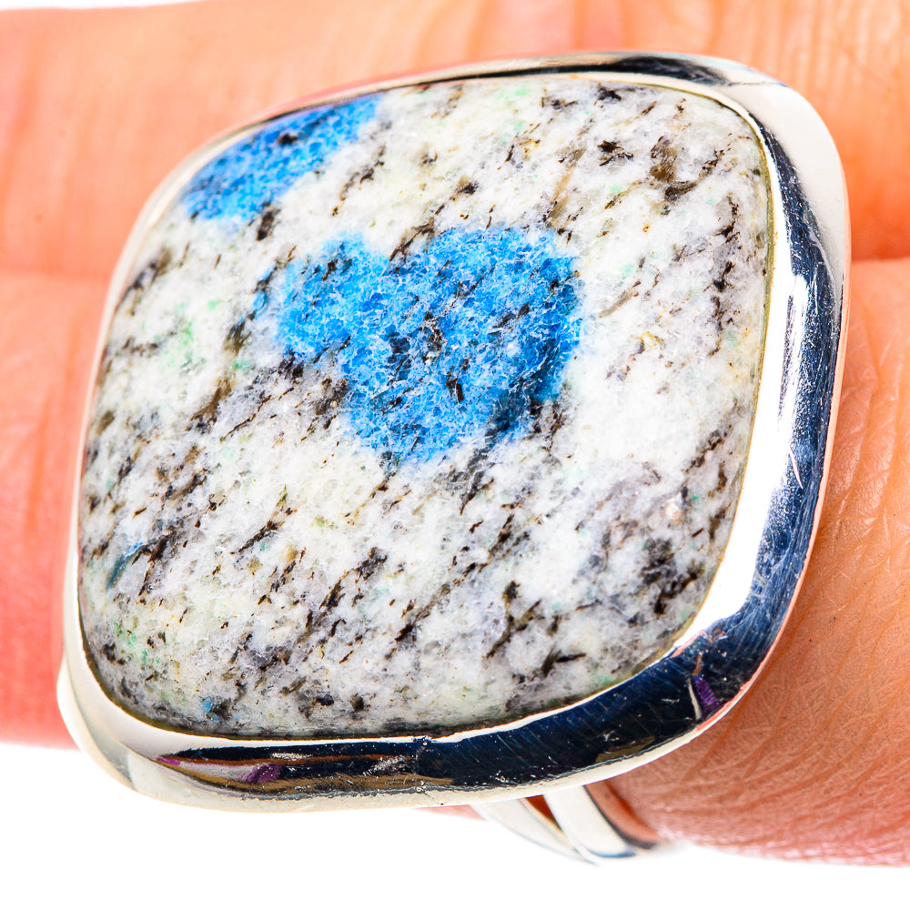 K2 Blue Azurite Rings handcrafted by Ana Silver Co - RING92655