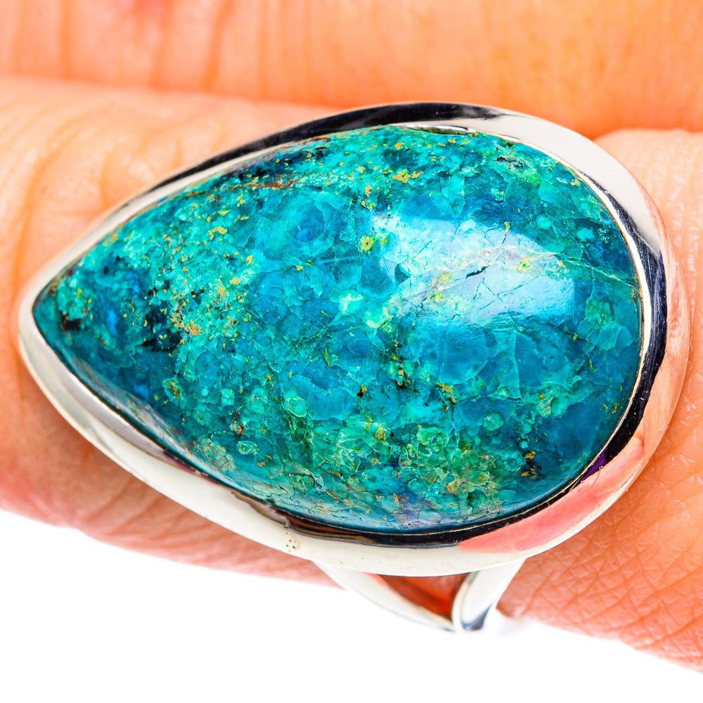 Chrysocolla Rings handcrafted by Ana Silver Co - RING92656
