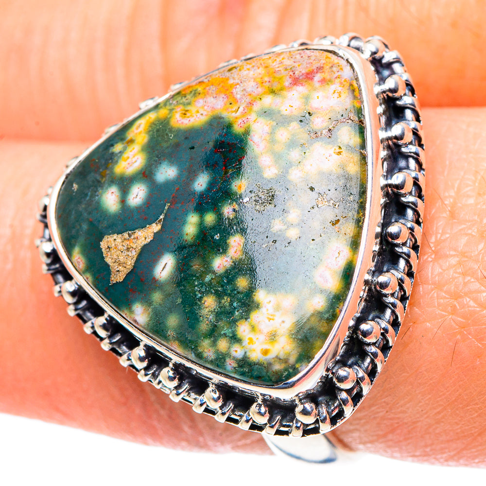 Ocean Jasper Rings handcrafted by Ana Silver Co - RING92662