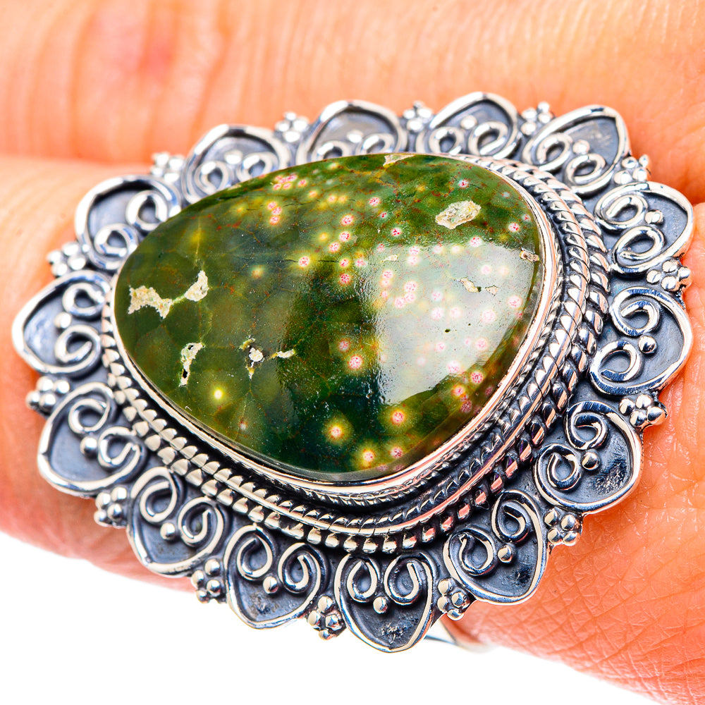 Ocean Jasper Rings handcrafted by Ana Silver Co - RING92664