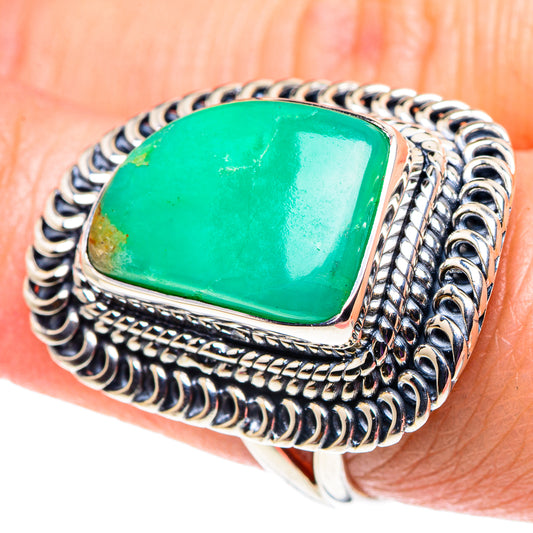 Chrysoprase Rings handcrafted by Ana Silver Co - RING92665