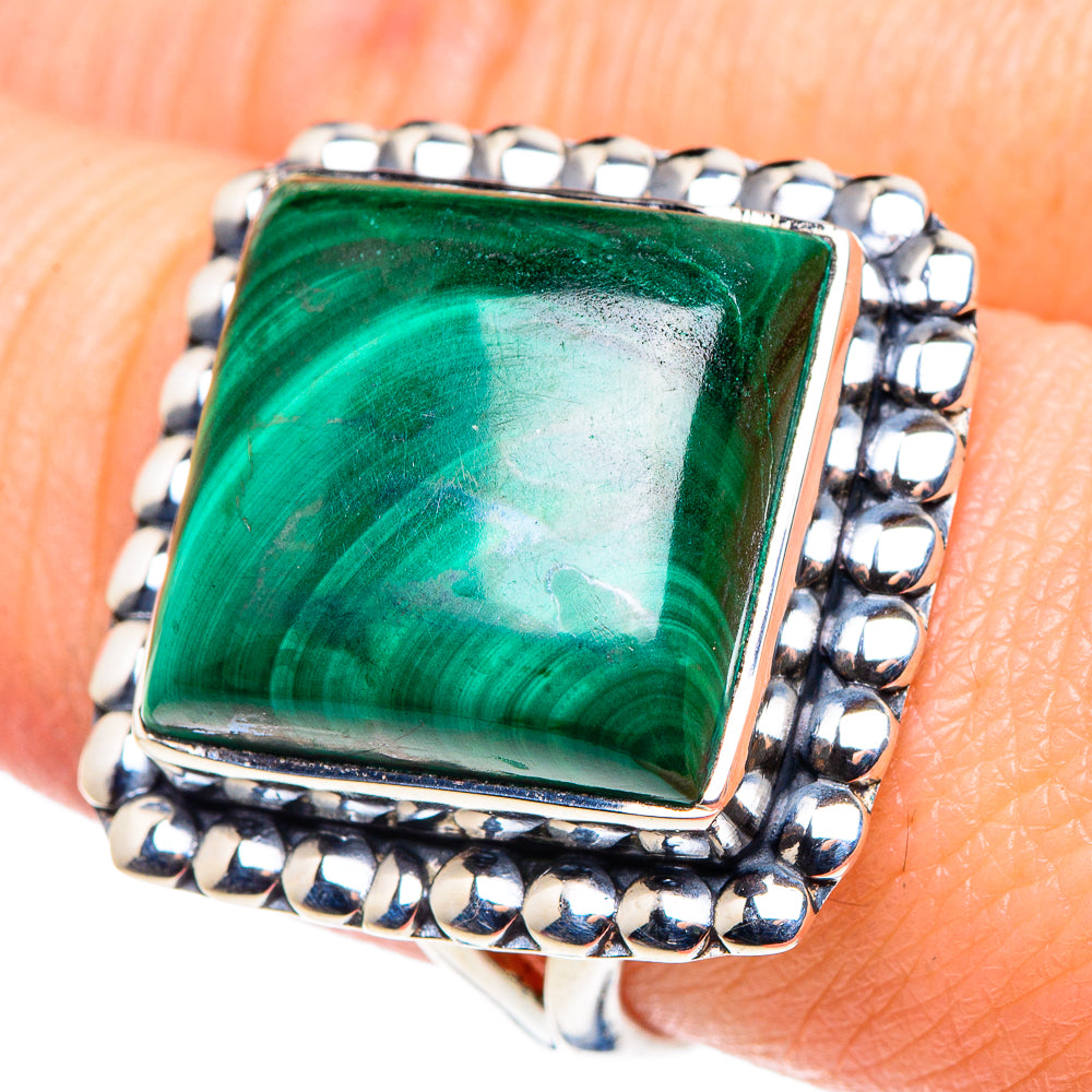 Malachite Rings handcrafted by Ana Silver Co - RING92668