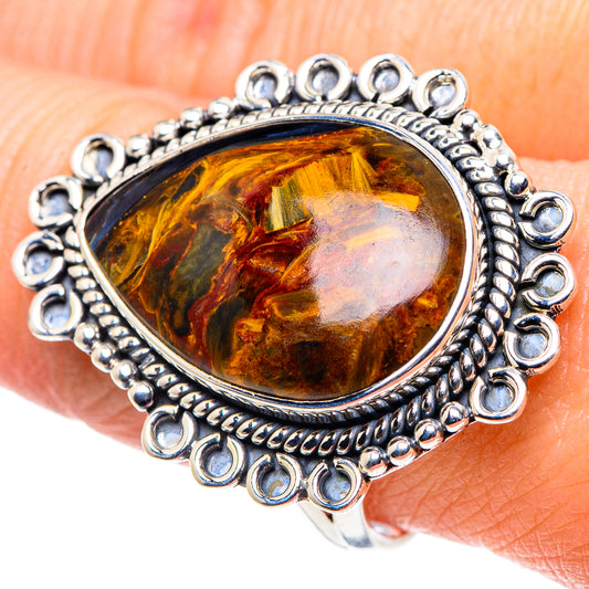 Golden Pietersite Rings handcrafted by Ana Silver Co - RING92669
