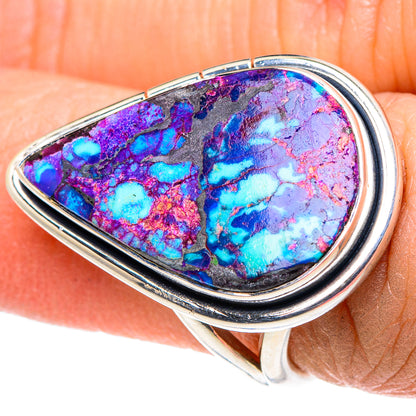 Purple Copper Composite Turquoise Rings handcrafted by Ana Silver Co - RING92684