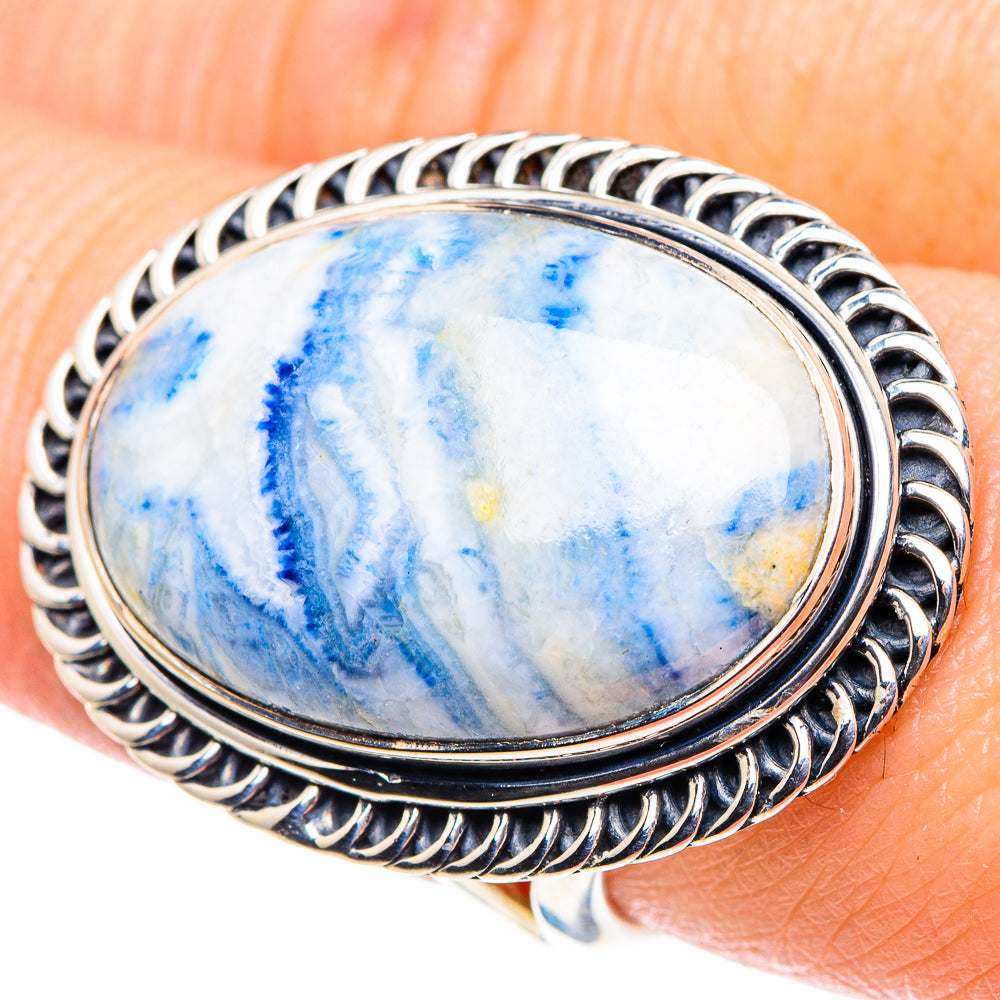 Blue Scheelite Rings handcrafted by Ana Silver Co - RING92696