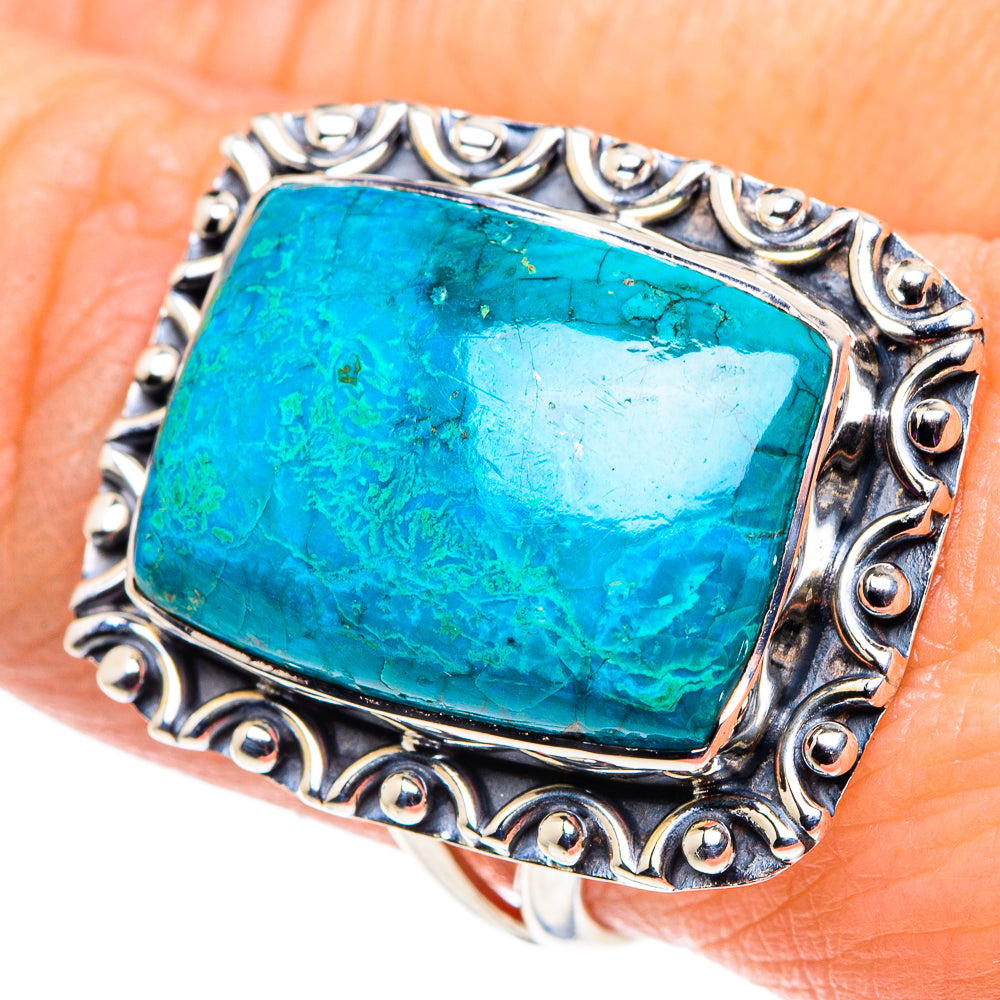 Chrysocolla Rings handcrafted by Ana Silver Co - RING92698