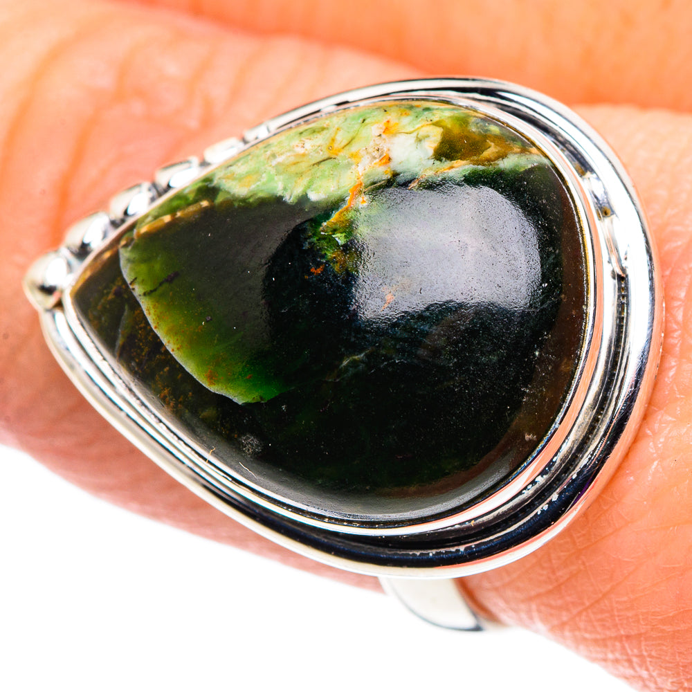 Australian Green Opal Rings handcrafted by Ana Silver Co - RING92701