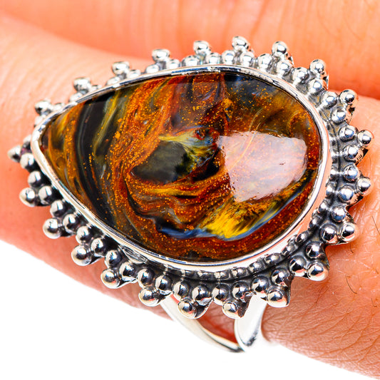 Golden Pietersite Rings handcrafted by Ana Silver Co - RING92705