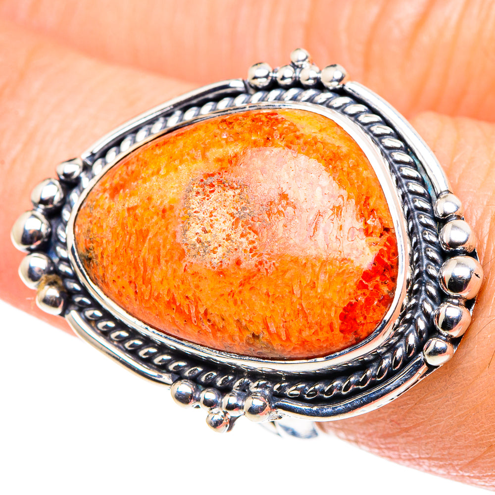 Sponge Coral Rings handcrafted by Ana Silver Co - RING92706