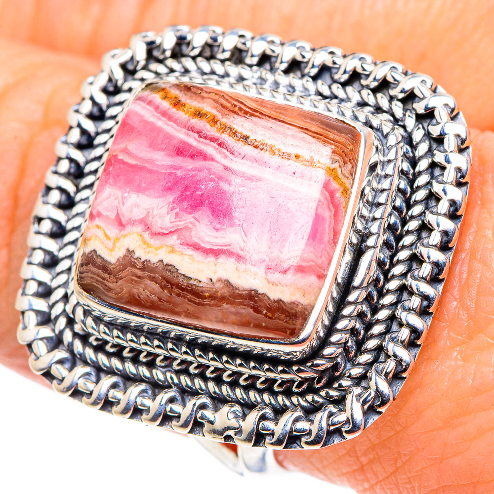 Rhodochrosite Rings handcrafted by Ana Silver Co - RING92710