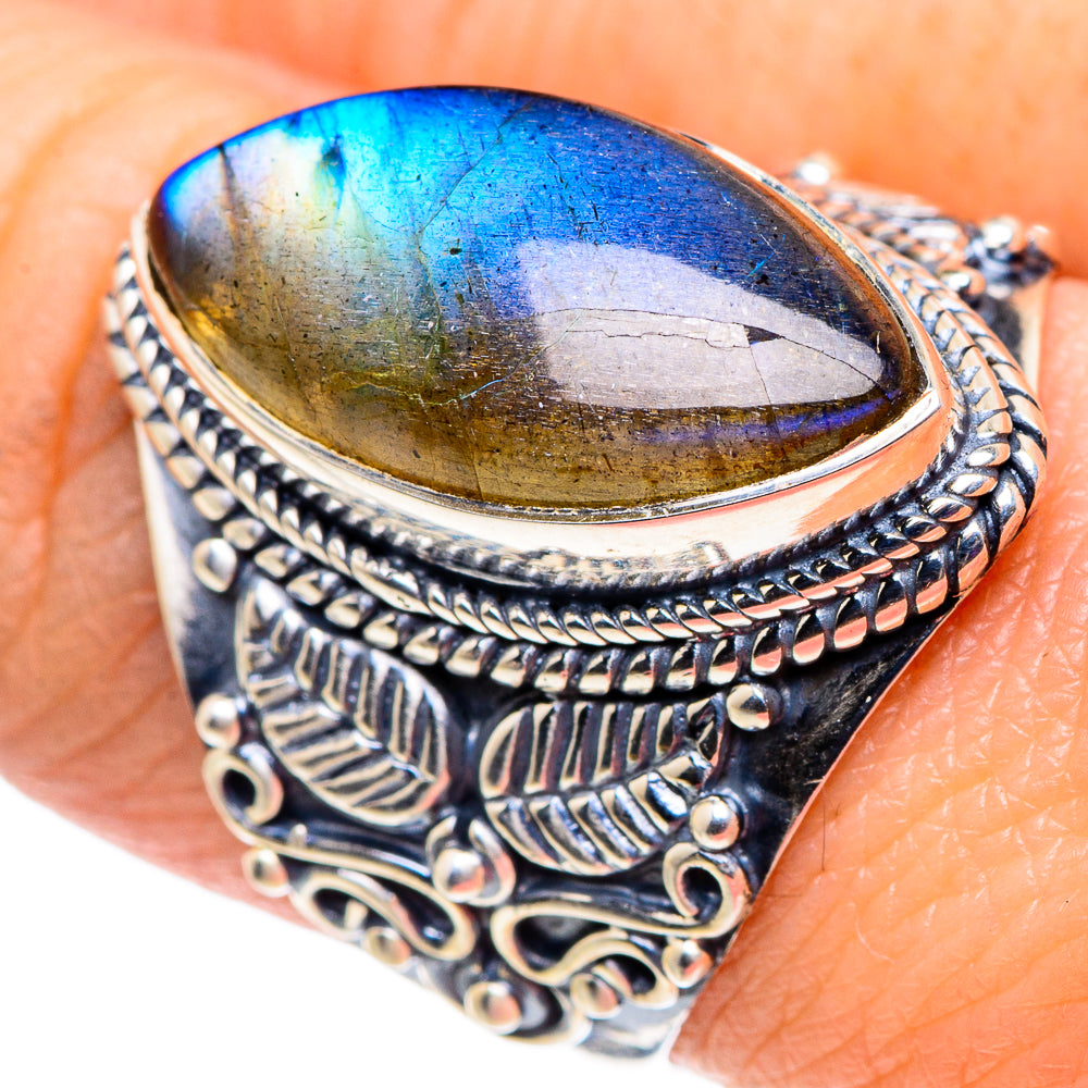 Labradorite Rings handcrafted by Ana Silver Co - RING92719