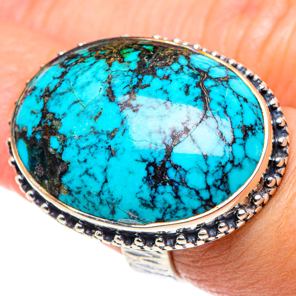 Tibetan Turquoise Rings handcrafted by Ana Silver Co - RING92720