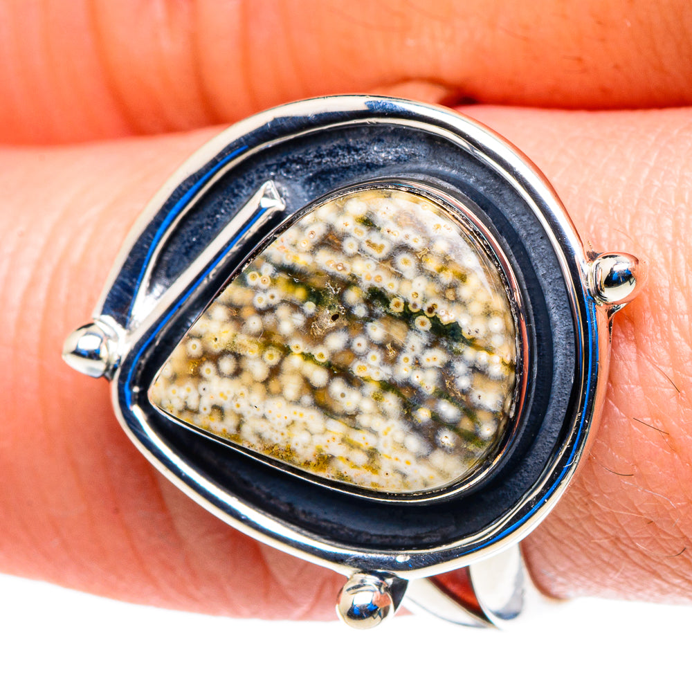 Ocean Jasper Rings handcrafted by Ana Silver Co - RING92728