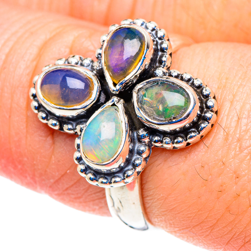 Ethiopian Opal Rings handcrafted by Ana Silver Co - RING92744