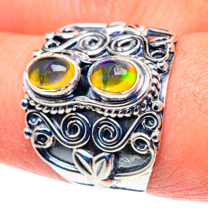 Ethiopian Opal Rings handcrafted by Ana Silver Co - RING92745