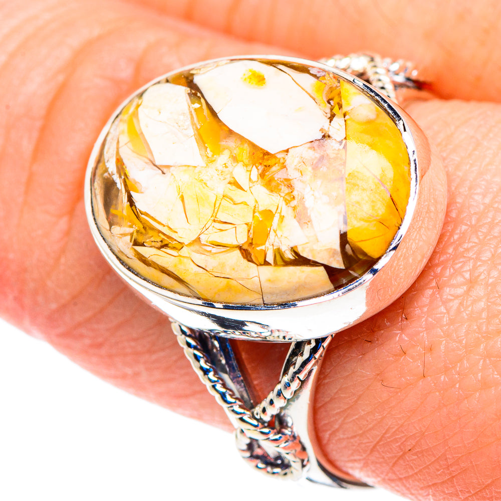 Brecciated Mookaite Rings handcrafted by Ana Silver Co - RING92754