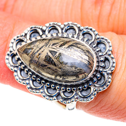 Pyrite Agate Rings handcrafted by Ana Silver Co - RING92761