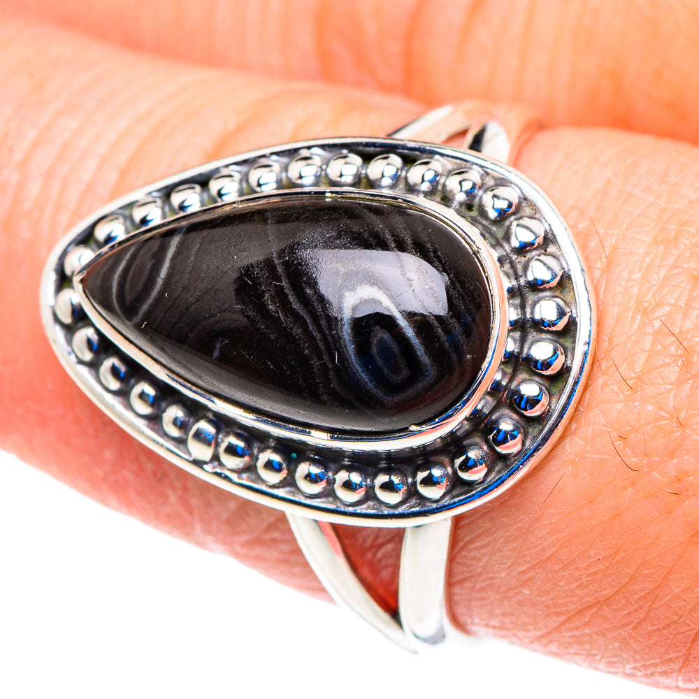 Psilomelane Rings handcrafted by Ana Silver Co - RING92763