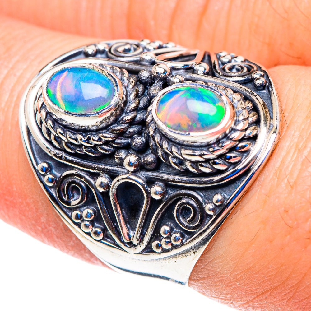 Ethiopian Opal Rings handcrafted by Ana Silver Co - RING92766