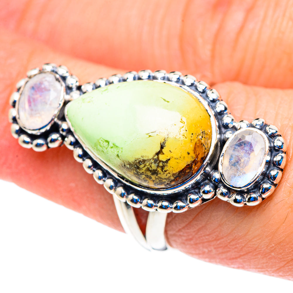 Lemon Chrysoprase Rings handcrafted by Ana Silver Co - RING92770