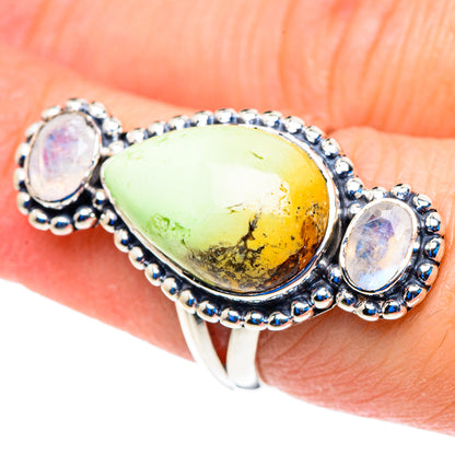 Lemon Chrysoprase Rings handcrafted by Ana Silver Co - RING92770