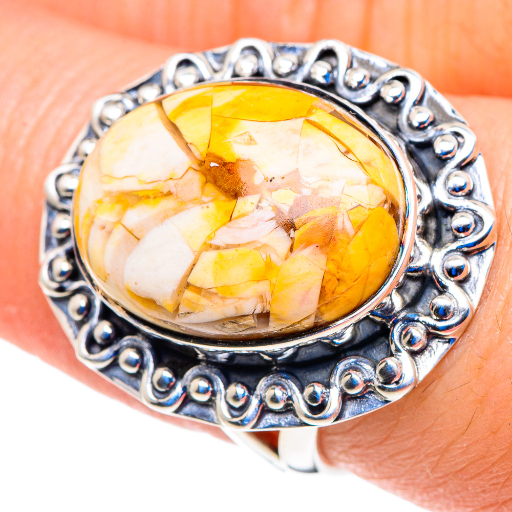 Brecciated Mookaite Rings handcrafted by Ana Silver Co - RING92778