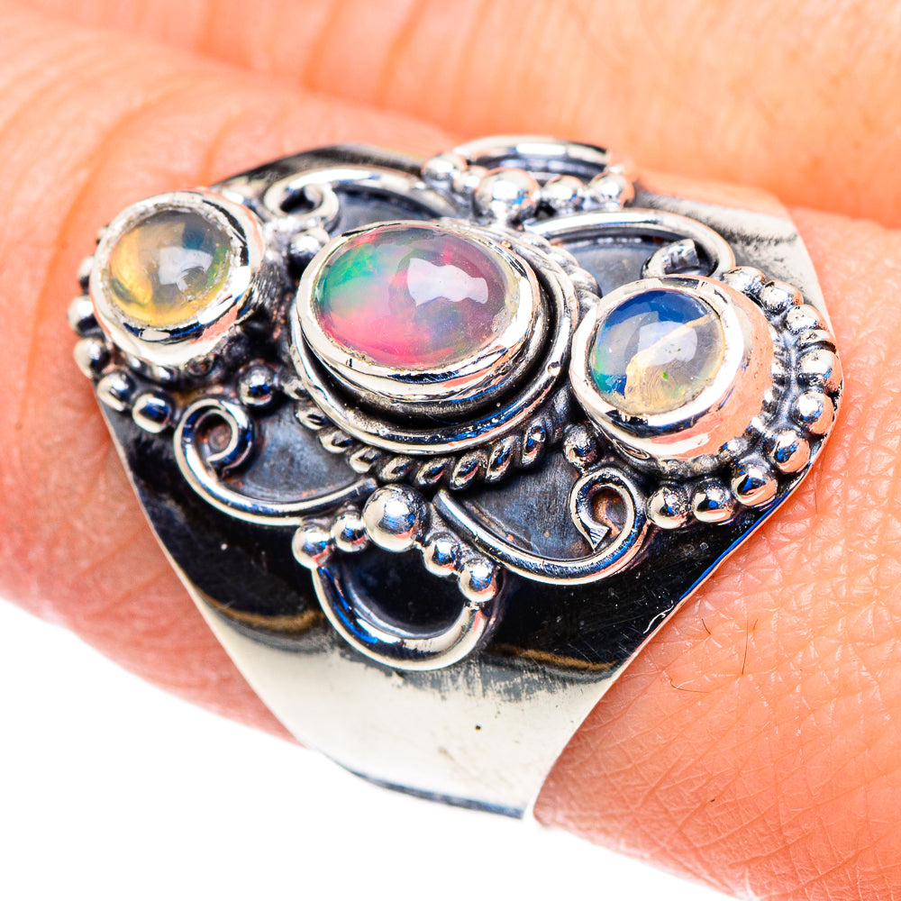 Ethiopian Opal Rings handcrafted by Ana Silver Co - RING92786