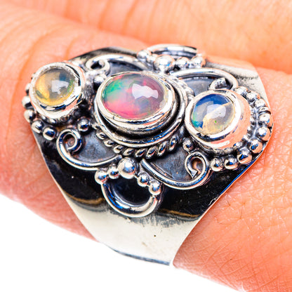 Ethiopian Opal Rings handcrafted by Ana Silver Co - RING92786