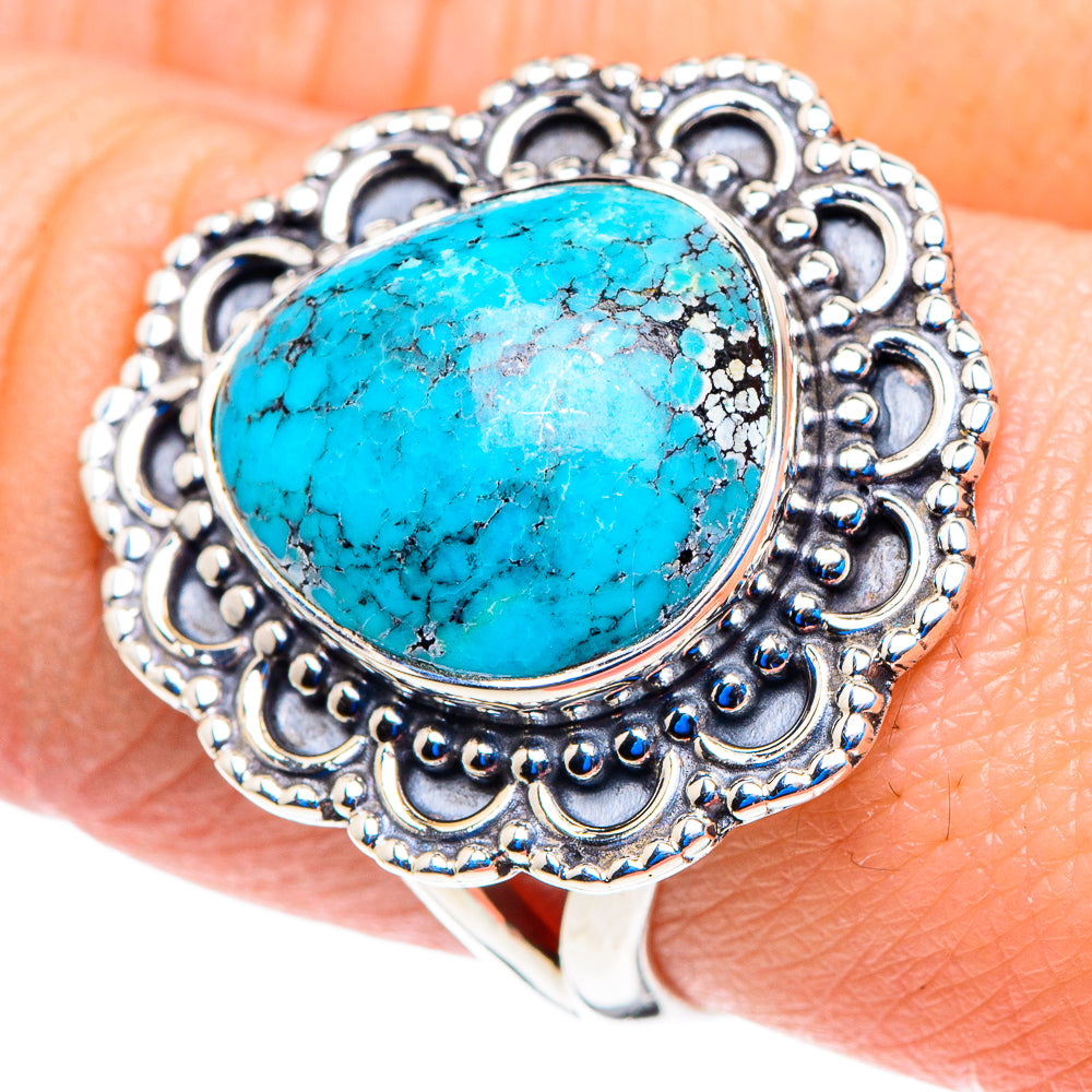 Tibetan Turquoise Rings handcrafted by Ana Silver Co - RING92788