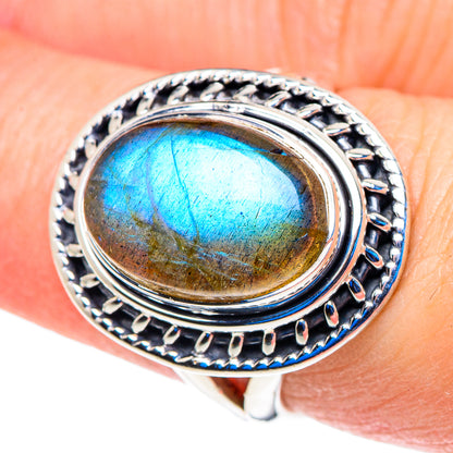 Labradorite Rings handcrafted by Ana Silver Co - RING92789