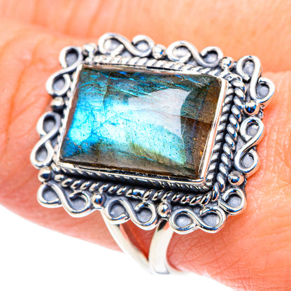 Labradorite Rings handcrafted by Ana Silver Co - RING92790