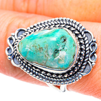 Tibetan Turquoise Rings handcrafted by Ana Silver Co - RING92791