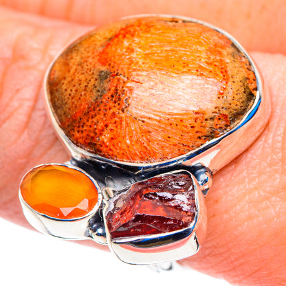 Sponge Coral Rings handcrafted by Ana Silver Co - RING92795