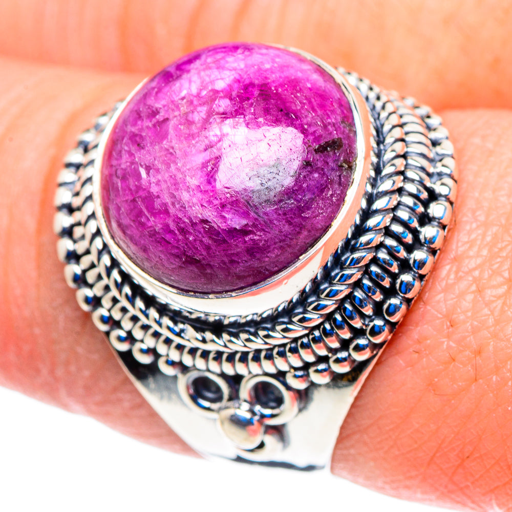 Ruby Fuchsite Rings handcrafted by Ana Silver Co - RING92798