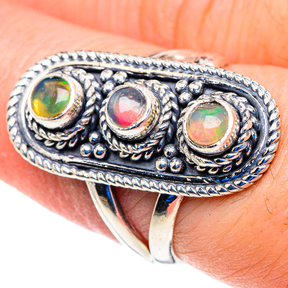Ethiopian Opal Rings handcrafted by Ana Silver Co - RING92802