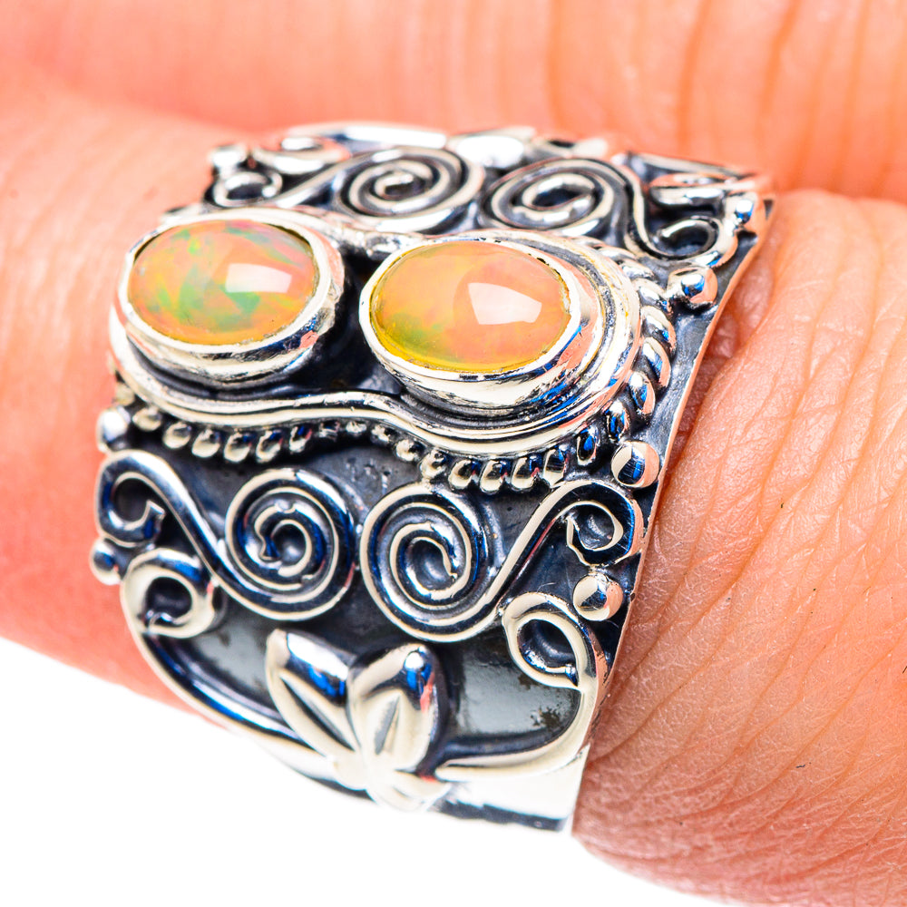 Ethiopian Opal Rings handcrafted by Ana Silver Co - RING92803
