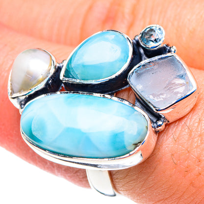 Larimar Rings handcrafted by Ana Silver Co - RING92804