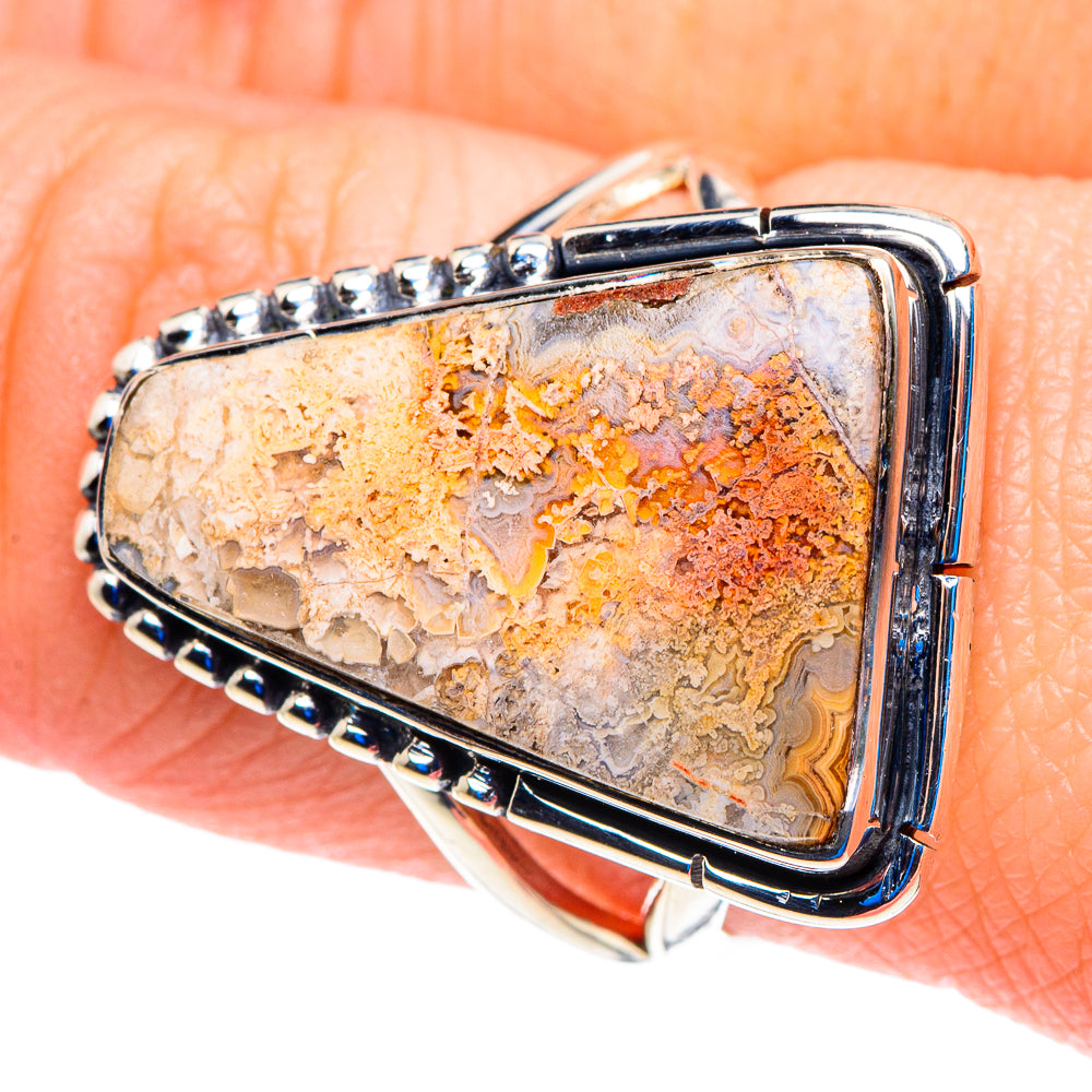 Laguna Lace Agate Rings handcrafted by Ana Silver Co - RING92809