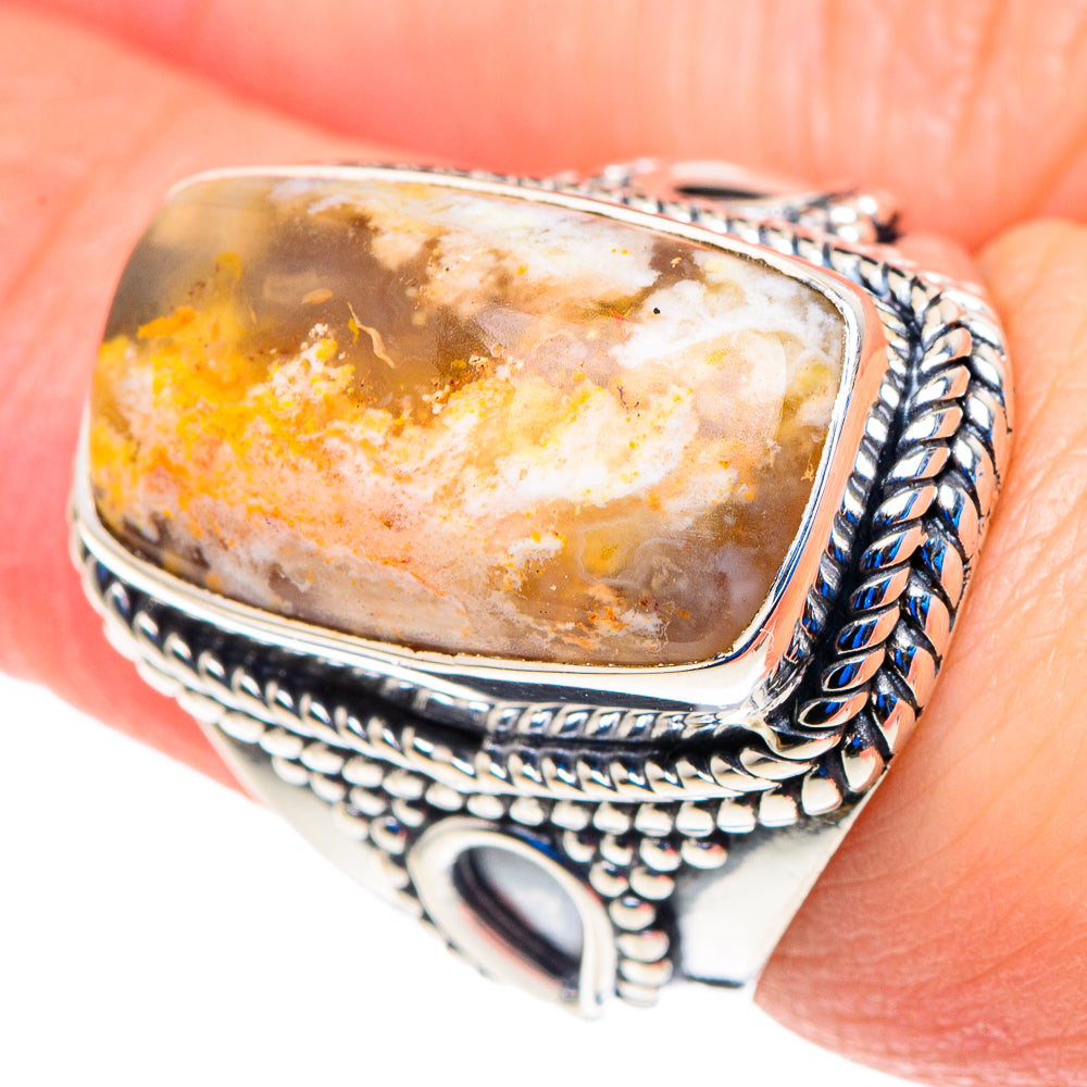 Plume Agate Rings handcrafted by Ana Silver Co - RING92812