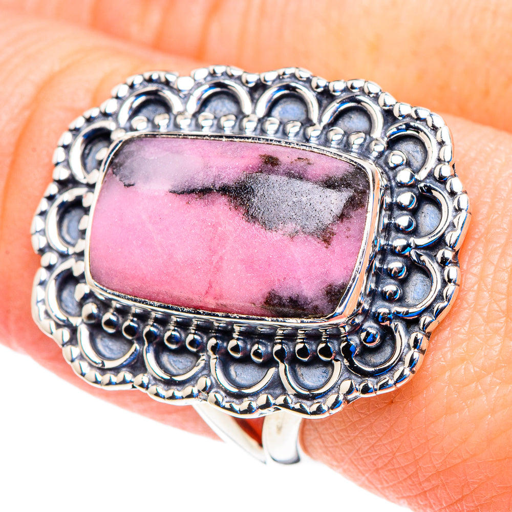 Rhodonite Rings handcrafted by Ana Silver Co - RING92813