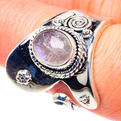 Rainbow Moonstone Rings handcrafted by Ana Silver Co - RING92815
