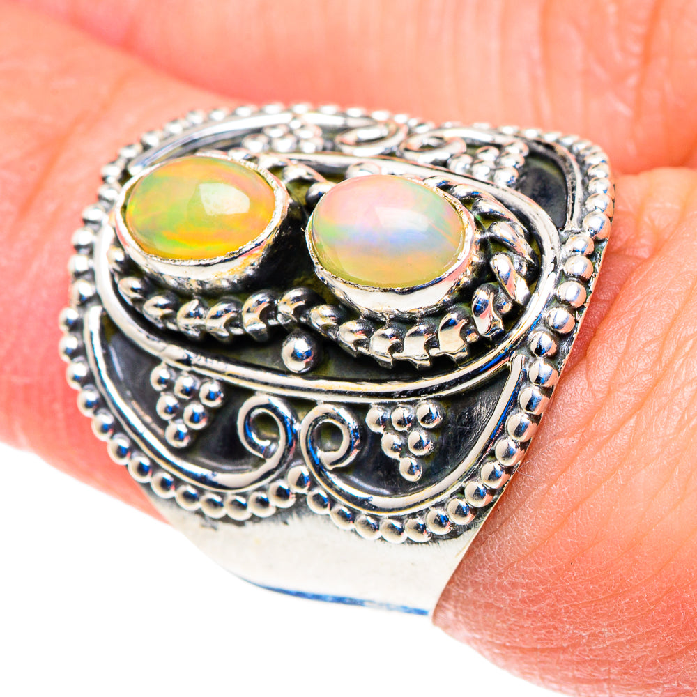 Ethiopian Opal Rings handcrafted by Ana Silver Co - RING92818