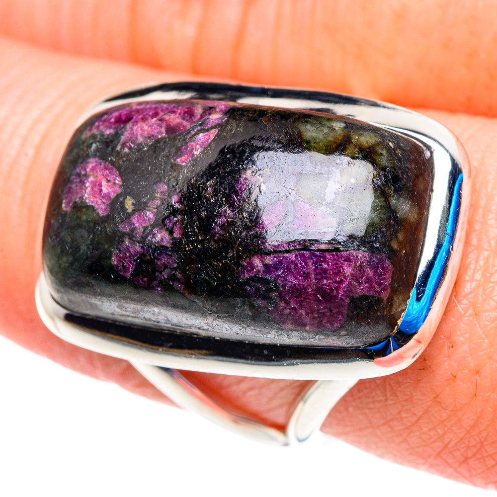 Russian Eudialyte Rings handcrafted by Ana Silver Co - RING92826