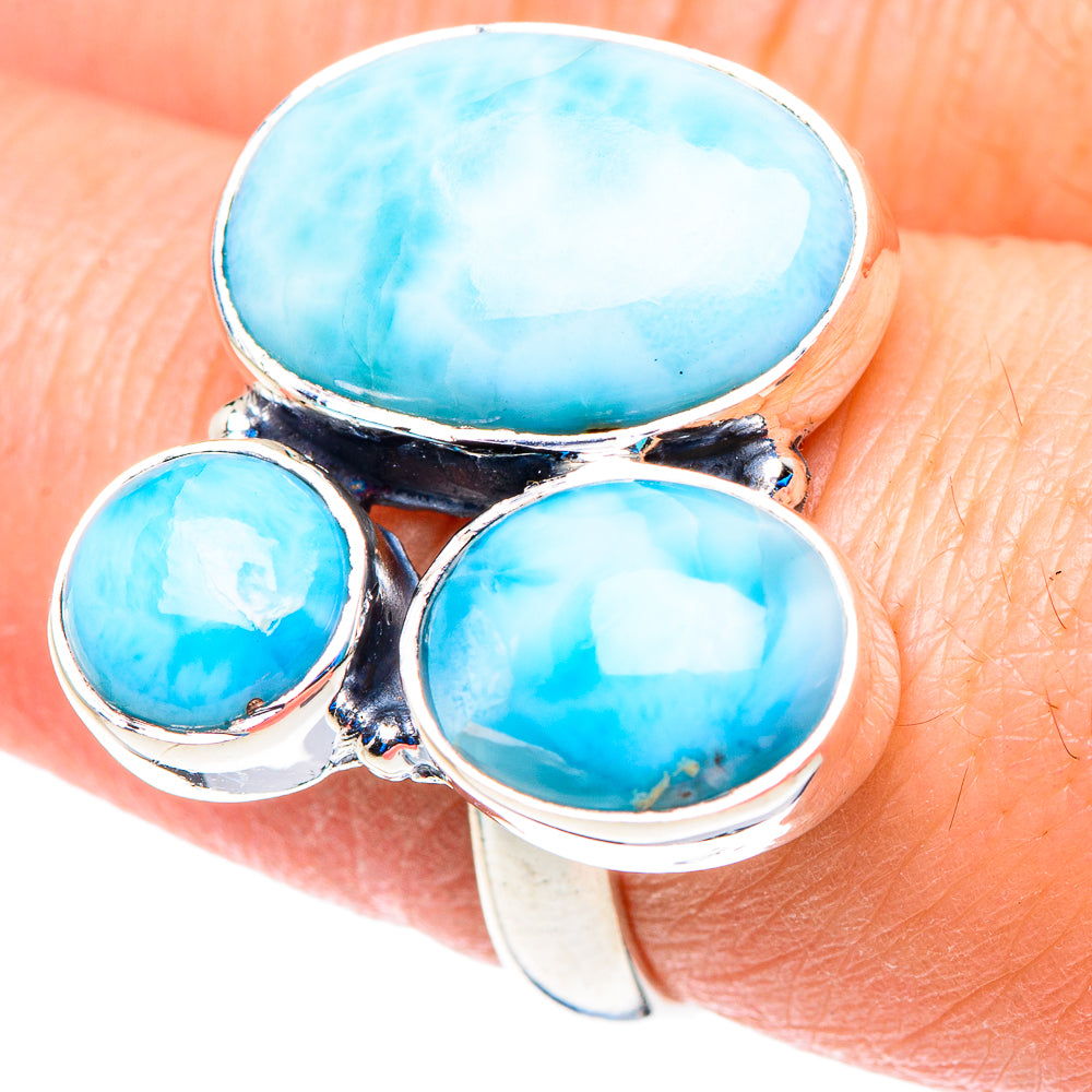 Larimar Rings handcrafted by Ana Silver Co - RING92829