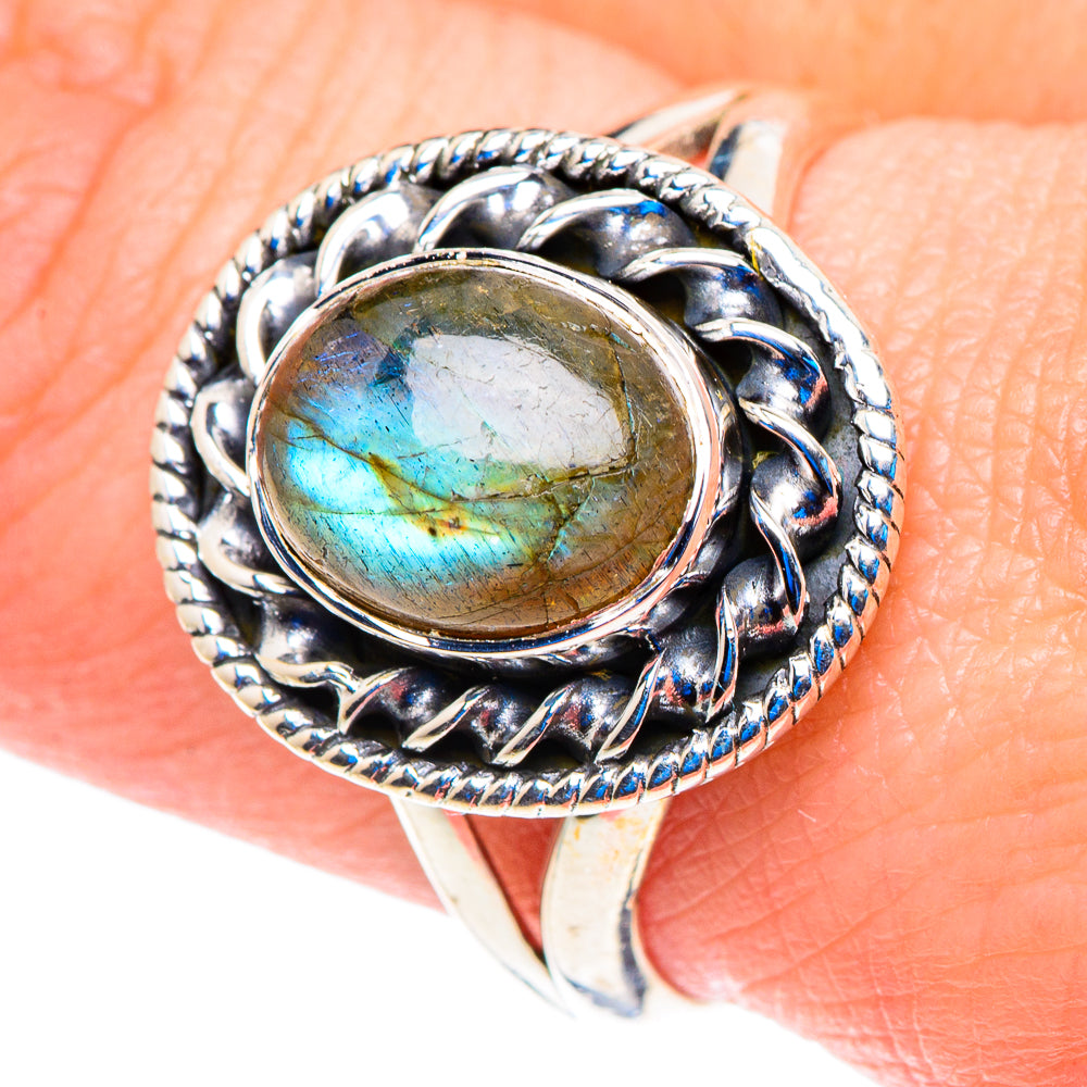 Labradorite Rings handcrafted by Ana Silver Co - RING92830