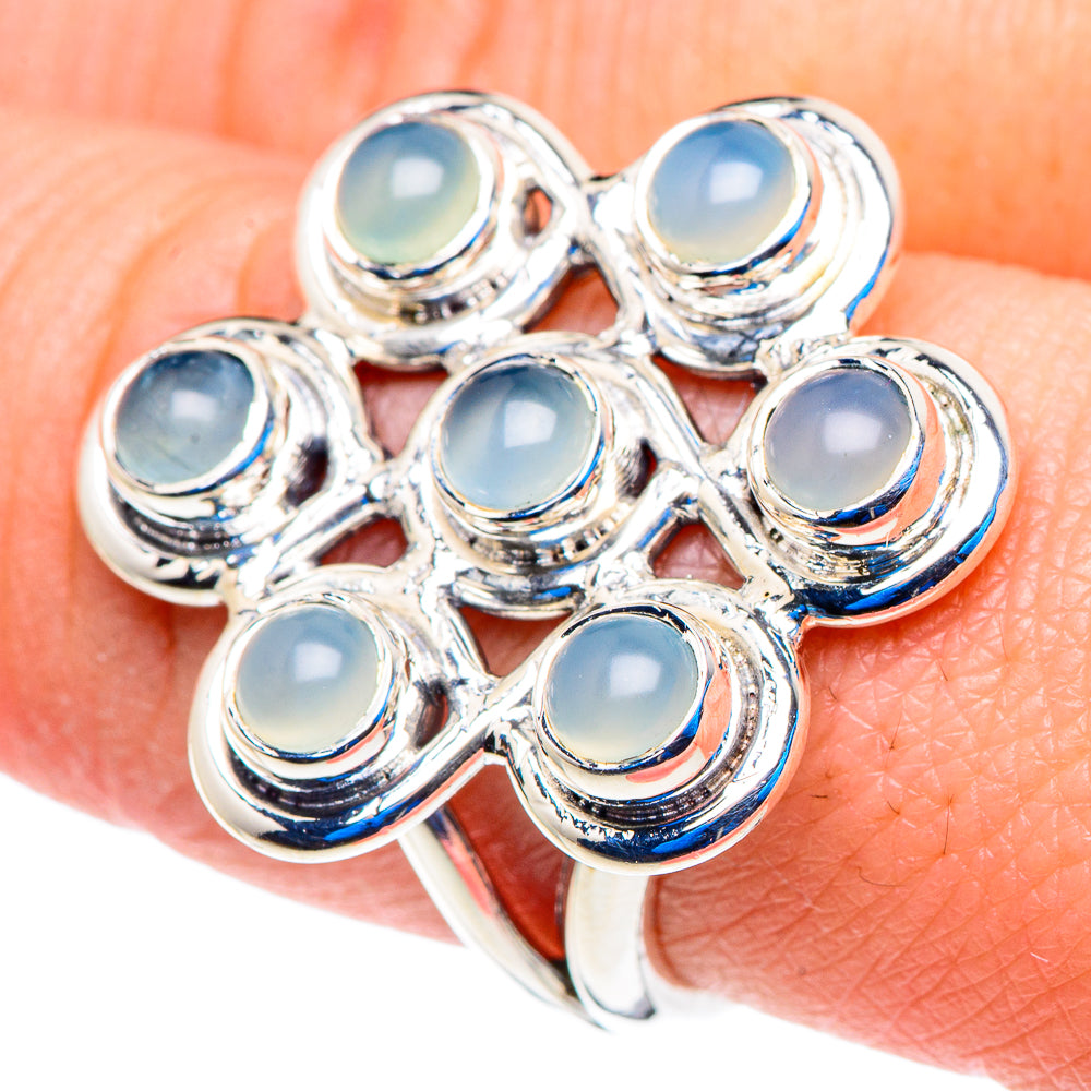 Aqua Chalcedony Rings handcrafted by Ana Silver Co - RING92832