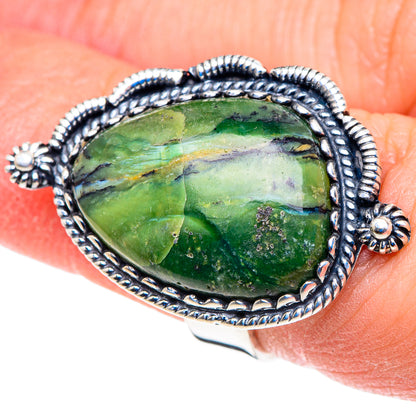 Serpentine Stone Rings handcrafted by Ana Silver Co - RING92838