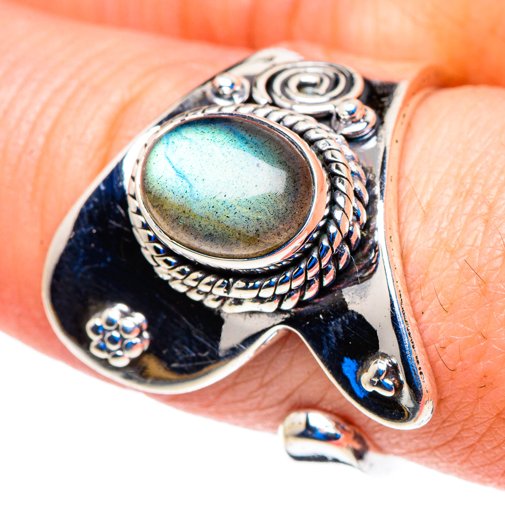 Labradorite Rings handcrafted by Ana Silver Co - RING92840